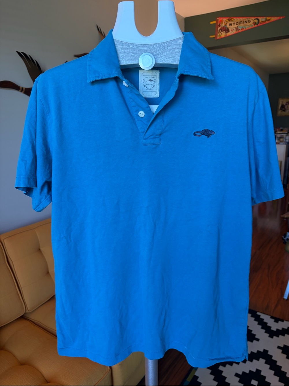 Marc Jacobs Stinky Rat Turquoise Short-Sleeve Polo Shirt